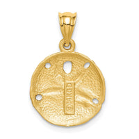 Load image into Gallery viewer, 14K Brushed Diamond-Cut Sand Dollar Pendant
