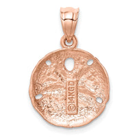 Load image into Gallery viewer, 14K Rose Brushed Diamond-Cut Sand Dollar Pendant
