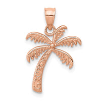 Load image into Gallery viewer, 14K Rose Polished Palm Tree Pendant
