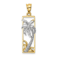 Load image into Gallery viewer, 14K Two-tone Palm Tree Pendant
