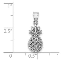 Load image into Gallery viewer, 14K White Polished 3D Pineapple Pendant
