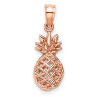 Load image into Gallery viewer, 14K Rose Polished 3D Pineapple Pendant
