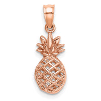 Load image into Gallery viewer, 14K Rose Polished 3D Pineapple Pendant
