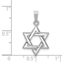 Load image into Gallery viewer, 14K White Polished Star of David Pendant
