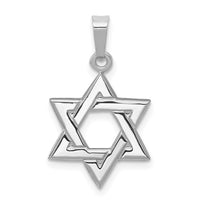 Load image into Gallery viewer, 14K White Polished Star of David Pendant
