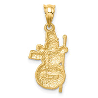 Load image into Gallery viewer, 14K Diamond-cut Brushed and Polished Snowman Pendant
