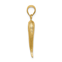 Load image into Gallery viewer, 14K Brushed 3D Italian Horn Pendant
