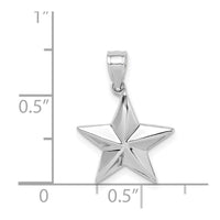 Load image into Gallery viewer, 14K White Polished Star Pendant
