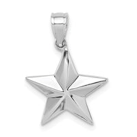 Load image into Gallery viewer, 14K White Polished Star Pendant
