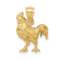 Load image into Gallery viewer, 14k Satin D/C Rooster Pendant
