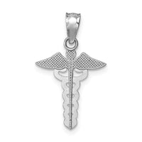 Load image into Gallery viewer, 14K White Polished Medical Symbol Pendant
