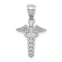Load image into Gallery viewer, 14K White Polished Medical Symbol Pendant
