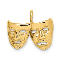 Load image into Gallery viewer, 14K Polished Comedy/Tragedy Theater Masks Pendant
