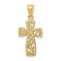 Load image into Gallery viewer, 14K Polished Cross Pendant
