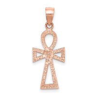 Load image into Gallery viewer, 14K Rose Polished Ankh Pendant
