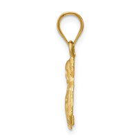 Load image into Gallery viewer, 14K Brushed Diamond-Cut Jesus Pendant
