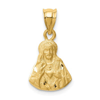 Load image into Gallery viewer, 14K Brushed Diamond-Cut Jesus Pendant

