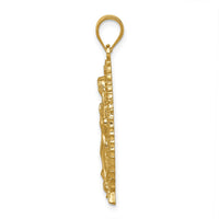 Load image into Gallery viewer, 14K Polished &amp; Textured Guadalupe Pendant
