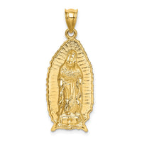 Load image into Gallery viewer, 14K Polished &amp; Textured Guadalupe Pendant

