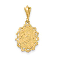 Load image into Gallery viewer, 14K Two-tone Polished St. Mary Medal Pendant
