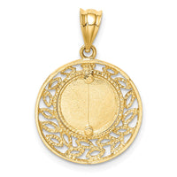 Load image into Gallery viewer, 14K Brushed &amp; Polished Virgin Mary Pendant
