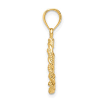 Load image into Gallery viewer, 14K Brushed &amp; Polished Diamond-cut Virgin Mary Pendant
