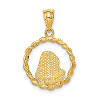 Load image into Gallery viewer, 14K Brushed &amp; Polished Diamond-cut Virgin Mary Pendant
