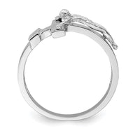 Load image into Gallery viewer, 14K White Polished INRI Crucifix Ring
