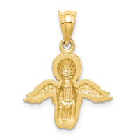 Load image into Gallery viewer, 14K Brushed &amp; Diamond-cut Angel Pendant
