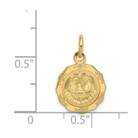 Load image into Gallery viewer, 14k Baptism Spanish Recuerdo Del Bautismo on Back Charm
