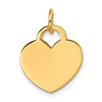 Load image into Gallery viewer, 14K Polished Heart Shaped Disc Pendant
