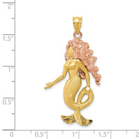 Load image into Gallery viewer, 14k Two-Tone Mermaid Charm
