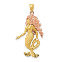 Load image into Gallery viewer, 14k Two-Tone Mermaid Charm
