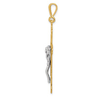 Load image into Gallery viewer, 14k Two-tone Crucifix Pendant

