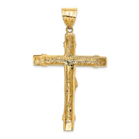 Load image into Gallery viewer, 14k Two-tone CZ Crucifix Pendant
