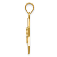 Load image into Gallery viewer, 14k Solid Polish Chai in Star of David Charm
