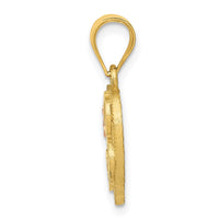 Load image into Gallery viewer, 14k Two-Tone Heart Letter B  Initial Pendant
