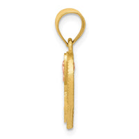 Load image into Gallery viewer, 14k Two-Tone Heart Letter H  Initial Pendant
