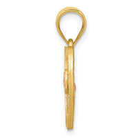 Load image into Gallery viewer, 14k Two-Tone Heart Letter I  Initial Pendant
