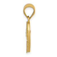 Load image into Gallery viewer, 14k Two-Tone Heart Letter J  Initial Pendant
