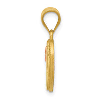 Load image into Gallery viewer, 14k Two-Tone Heart Letter O  Initial Pendant
