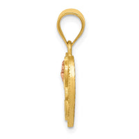 Load image into Gallery viewer, 14k Two-Tone Heart Letter R  Initial Pendant
