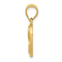 Load image into Gallery viewer, 14k Two-Tone Heart Letter S  Initial Pendant
