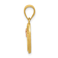 Load image into Gallery viewer, 14k Two-Tone Heart Letter T  Initial Pendant
