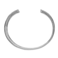 Load image into Gallery viewer, 14k White Gold 37mm Hammered Polished Cuff Bangle Bracelet
