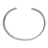 Load image into Gallery viewer, 14k White Gold 19mm Hammered Polished Cuff Bangle Bracelet
