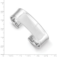 Load image into Gallery viewer, 14k White Gold 18.5mm Polished Cuff Bangle Bracelet

