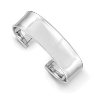 Load image into Gallery viewer, 14k White Gold 18.5mm Polished Cuff Bangle Bracelet
