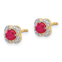 Load image into Gallery viewer, 14k Diamond and Ruby Fancy Earrings
