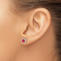 Load image into Gallery viewer, 14k Diamond and Ruby Fancy Earrings
